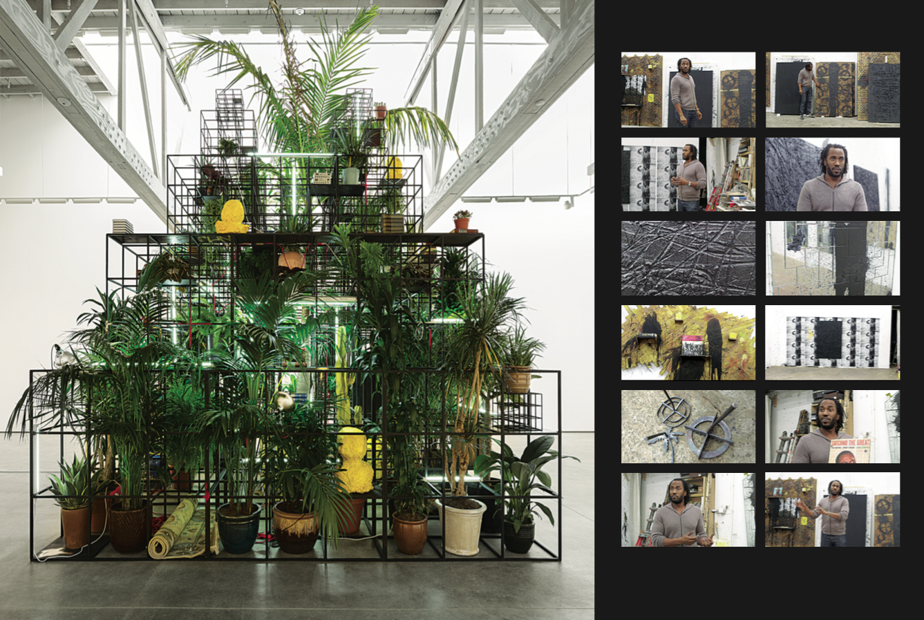 ZEFYR LIFE : MATT BLACK by Joshua Deveaux ASSOULINE REFLECTIONS Left, Rashid Johnson's 'Plateaus' from his 'Islands' Installation at Kordansky Gallery Los Angeles, Right, in his Studio, 2014.