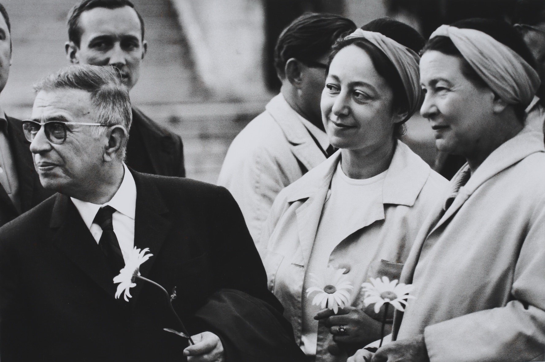 Jean-Paul Sartre and Simone de Beauvoir Nida 1965 by Antanas Sutkus